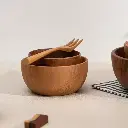 Fabricants de Chine prix de gros ensemble de bols en bois d'acacia écologiques de haute qualité saladier en bois de cuisine