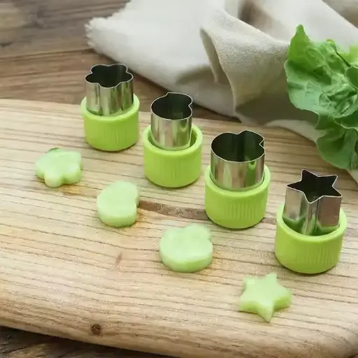 Ensemble de moules en forme de cœur, étoile, fleur, en acier inoxydable, 9 pièces, décoration multifonctionnelle, presse manuelle, aliments, fruits et légumes