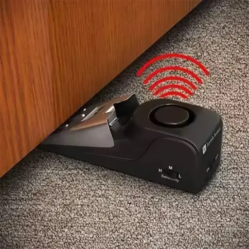 Système D'Alarme De Porte Sans Fil, 120dB, Antivol, Bloqueur De Porte Portable Avec Alarme À Pression