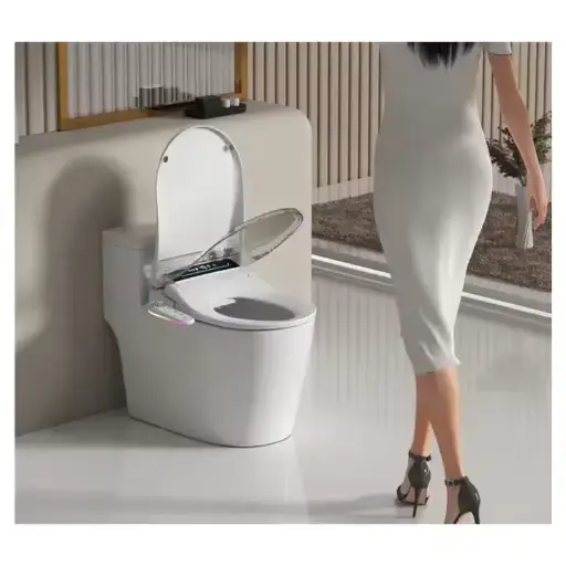 Nouveau siège de toilette bidet intelligent en forme de V en forme de U pour maison intelligente avec siège chauffant chauffant fermeture lente sèche-linge chaud lavage avant arrière eau chaude