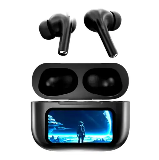 ﻿Écouteurs intra-auriculaires intelligents A9pro ANC tws avec fonction ENC BT 5.4 écouteurs sport sans fil à écran tactile LED avec son stéréo﻿