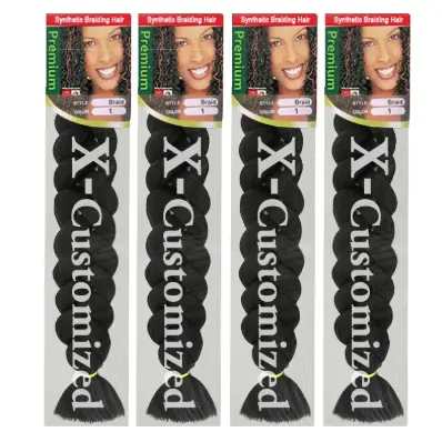 Cheveux tressés pré-étirés en gros 165g tresses Yaki Texture cheveux synthétiques 82 ''